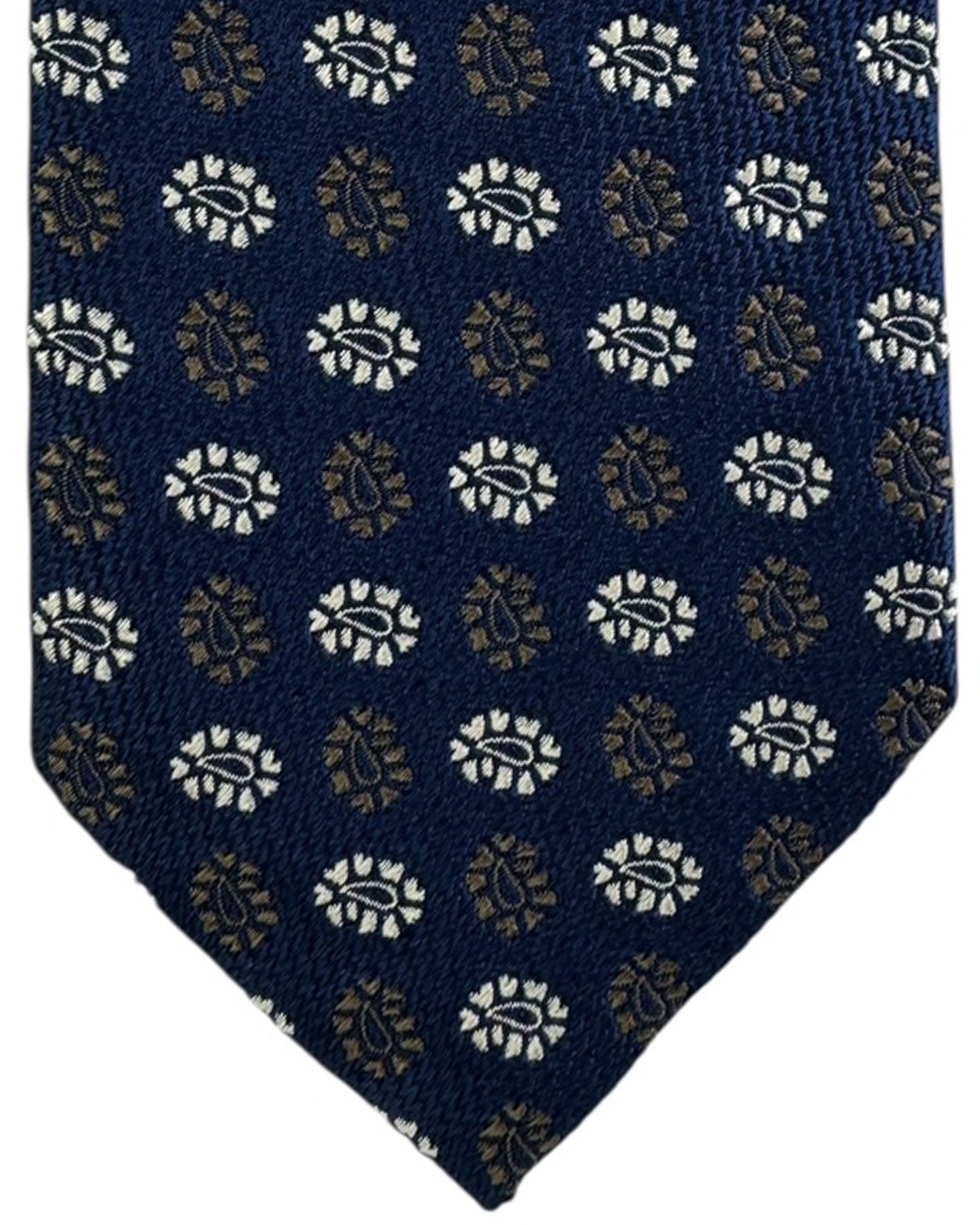 Ermenegildo Zegna Tie Midnight Blue Paisley - Zegna Trecapi