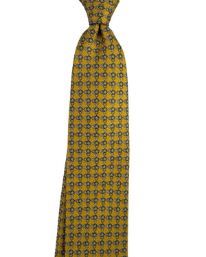 Ermenegildo Zegna Tie Orange Chain Link Pattern SALE