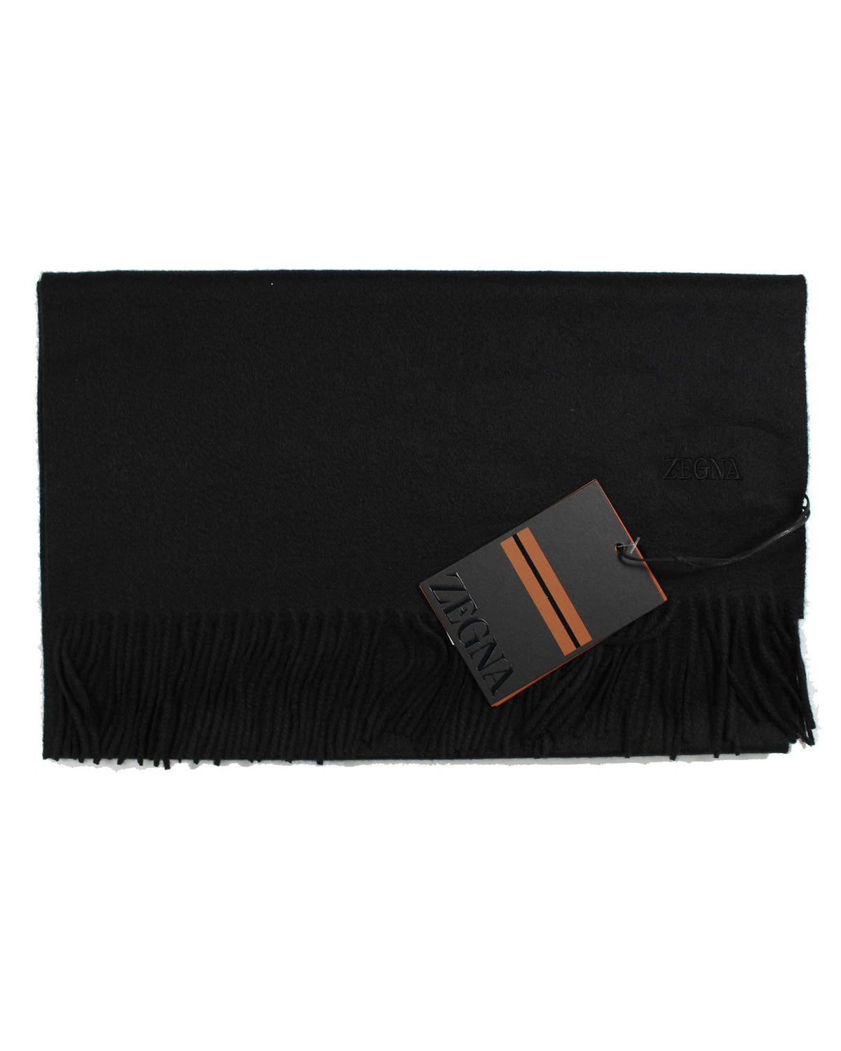 Ermenegildo Zegna Scarf Oasi Cashmere Solid Black - SALE