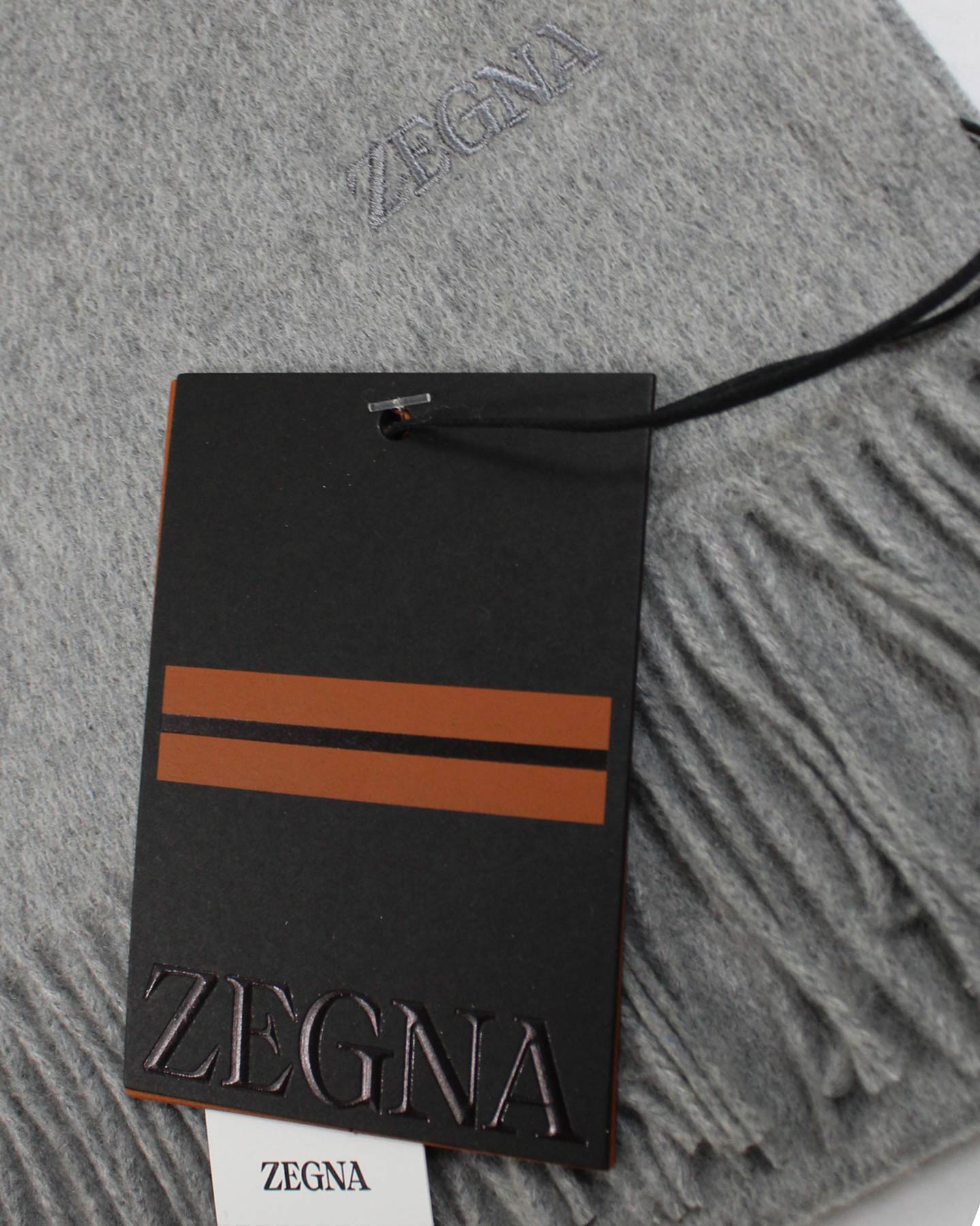 Ermenegildo Zegna Scarf Oasi Cashmere Gray - New Collection