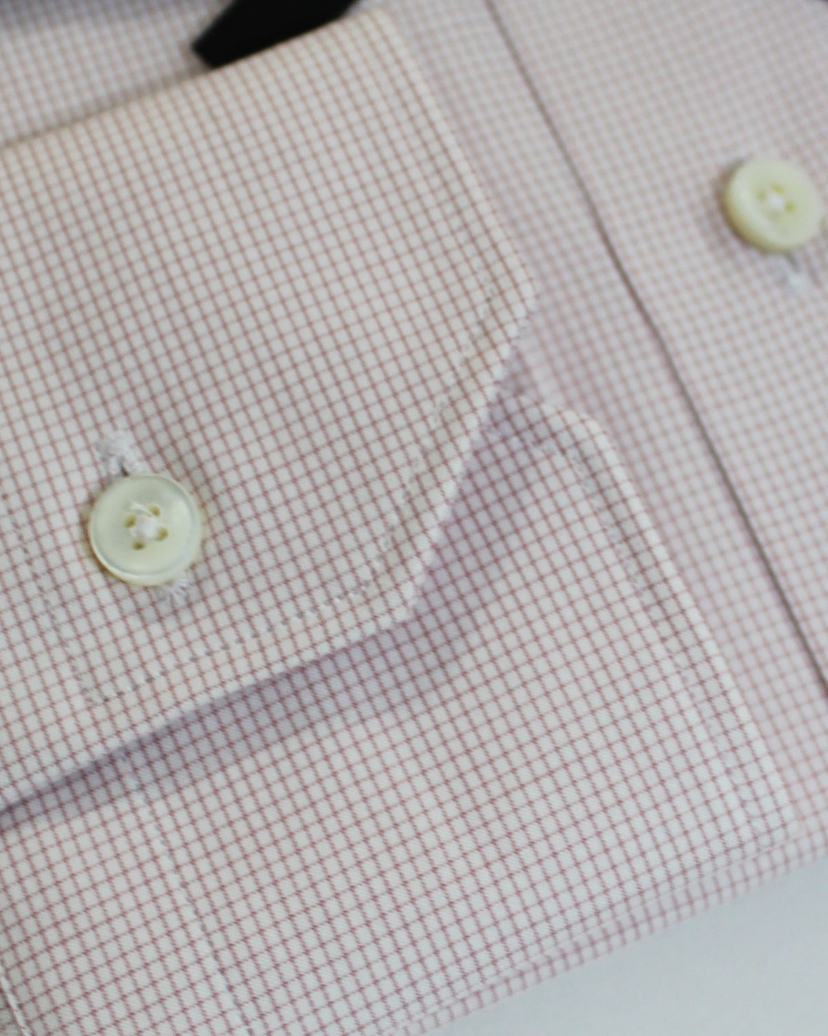 Ermenegildo Zegna Dress Shirt White Pink Grid Genuine