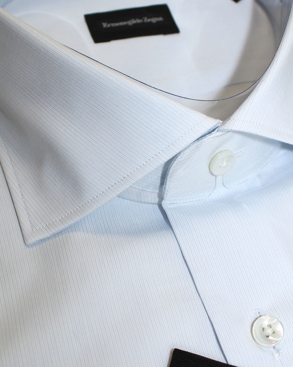 Ermenegildo Zegna Dress Shirt Light Blue Stripes 41 - 16