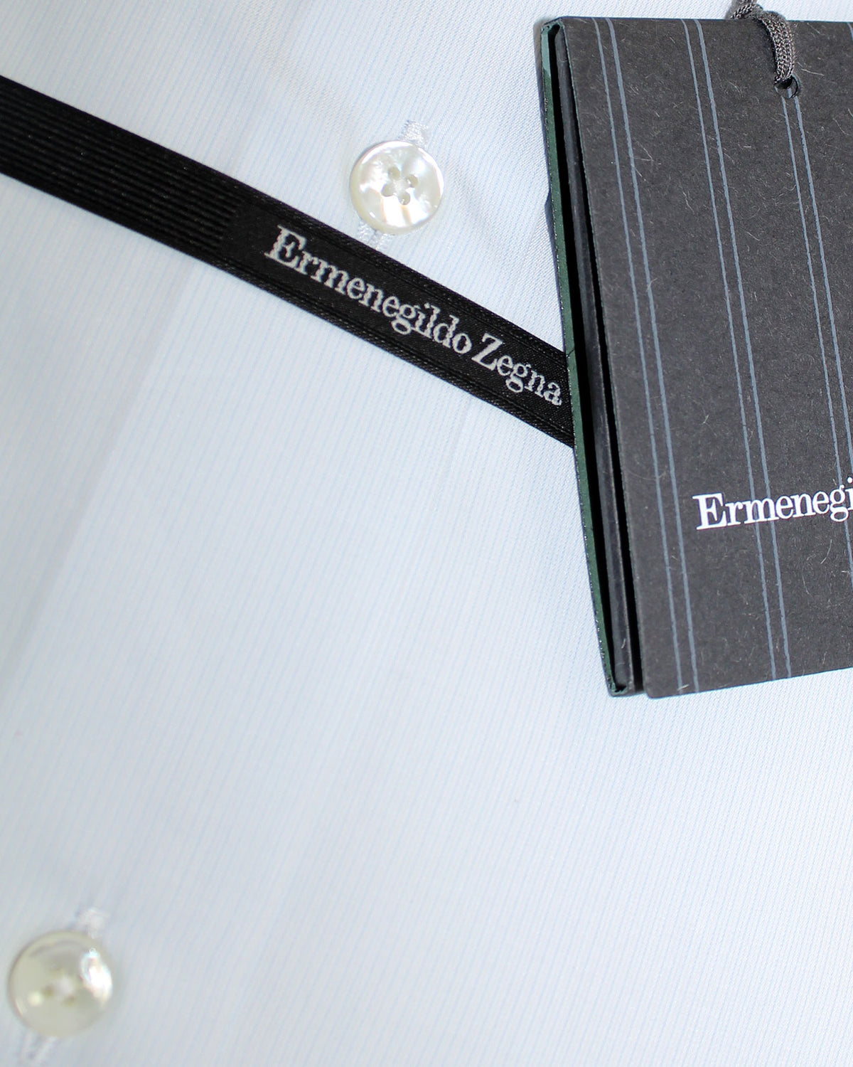 Ermenegildo Zegna Dress Shirt Light Blue Stripes 41 - 16