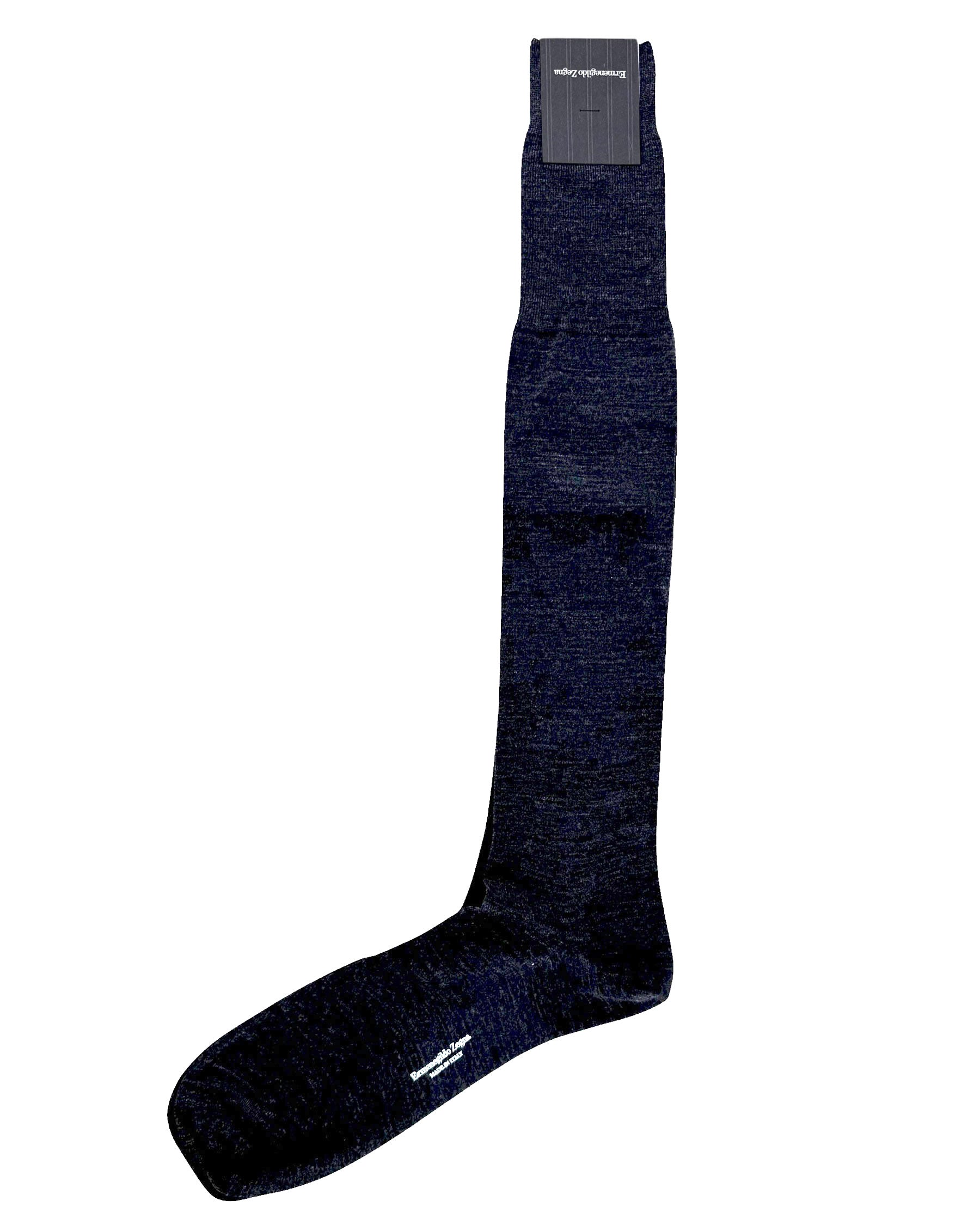 Ermenegildo Zegna Wool Socks Dark Gray - Over The Calf EU 46 / US 12
