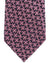 Ermenegildo Zegna Silk Tie Navy Pink Medallions - Hand Made in Italy