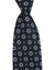 Ermenegildo Zegna Silk Tie Black Silver Geometric - Hand Made in Italy