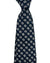 Ermenegildo Zegna Silk Tie Midnight Blue Brown Silver Design