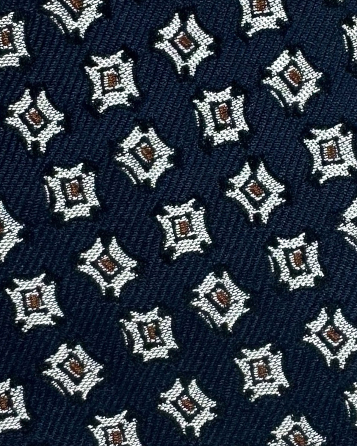 Ermenegildo Zegna Tie Midnight Blue Brown Silver SALE