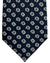 Ermenegildo Zegna Silk Tie Midnight Blue Brown Silver Design