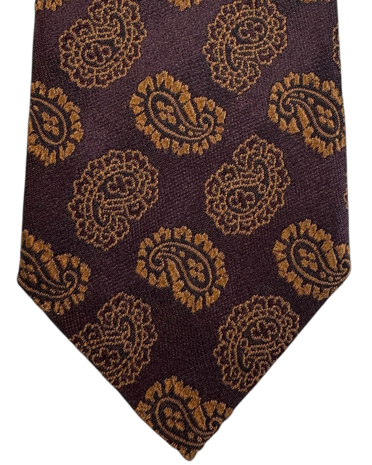 Ermenegildo Zegna Tie Couture Brown Paisley