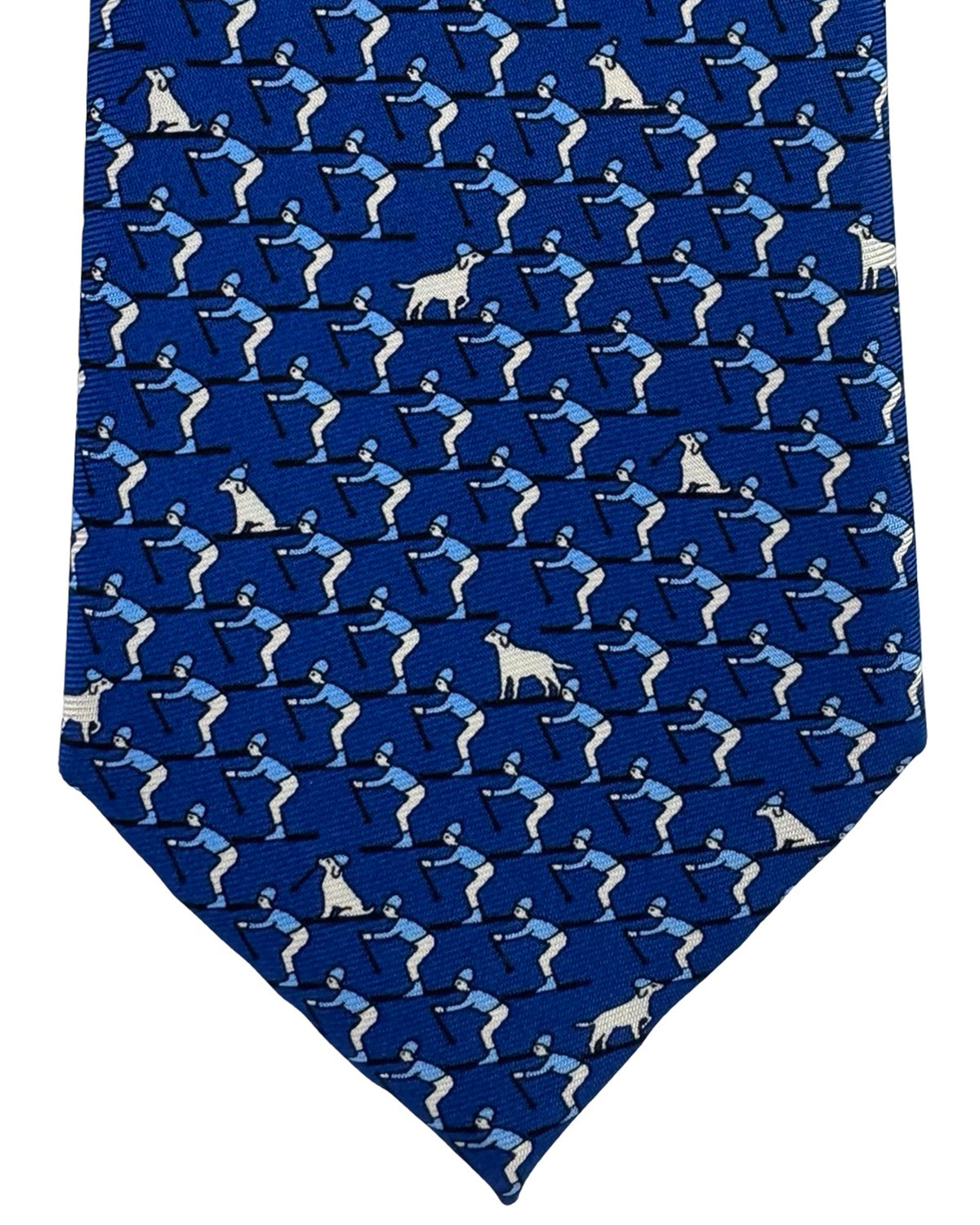 Ermenegildo Zegna Tie Navy Cross Country Ski Novelty Design