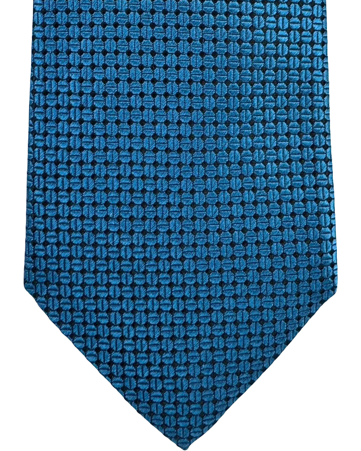 Ermenegildo Zegna Tie Teal Pattern - Narrow Cut