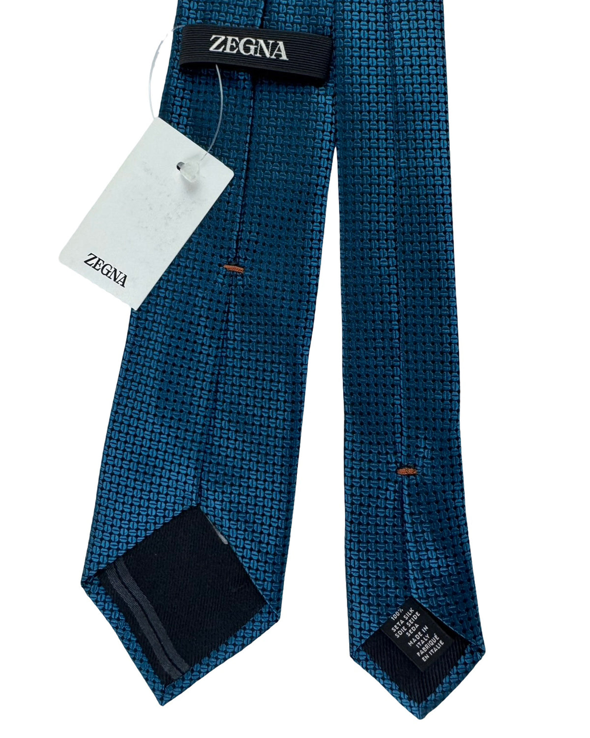 Ermenegildo Zegna Tie Teal Pattern - Narrow Cut