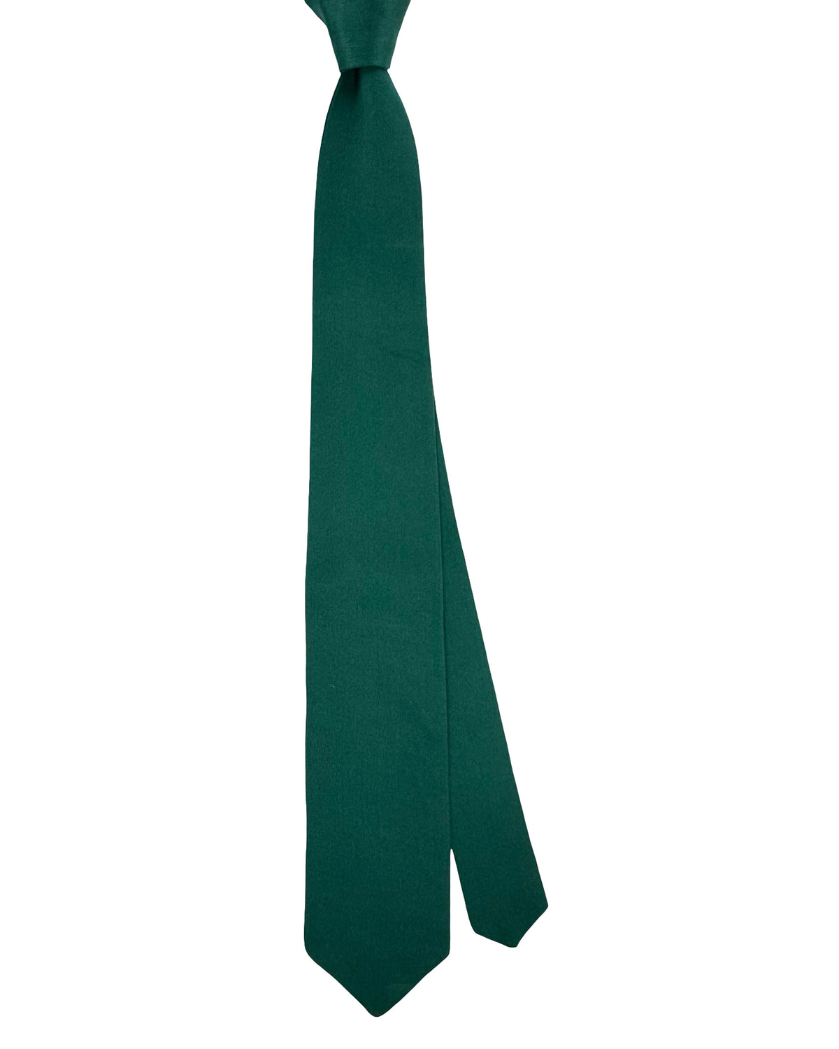 Ermenegildo Zegna Tie Dark Green Solid - XXX Couture - 2 Sided