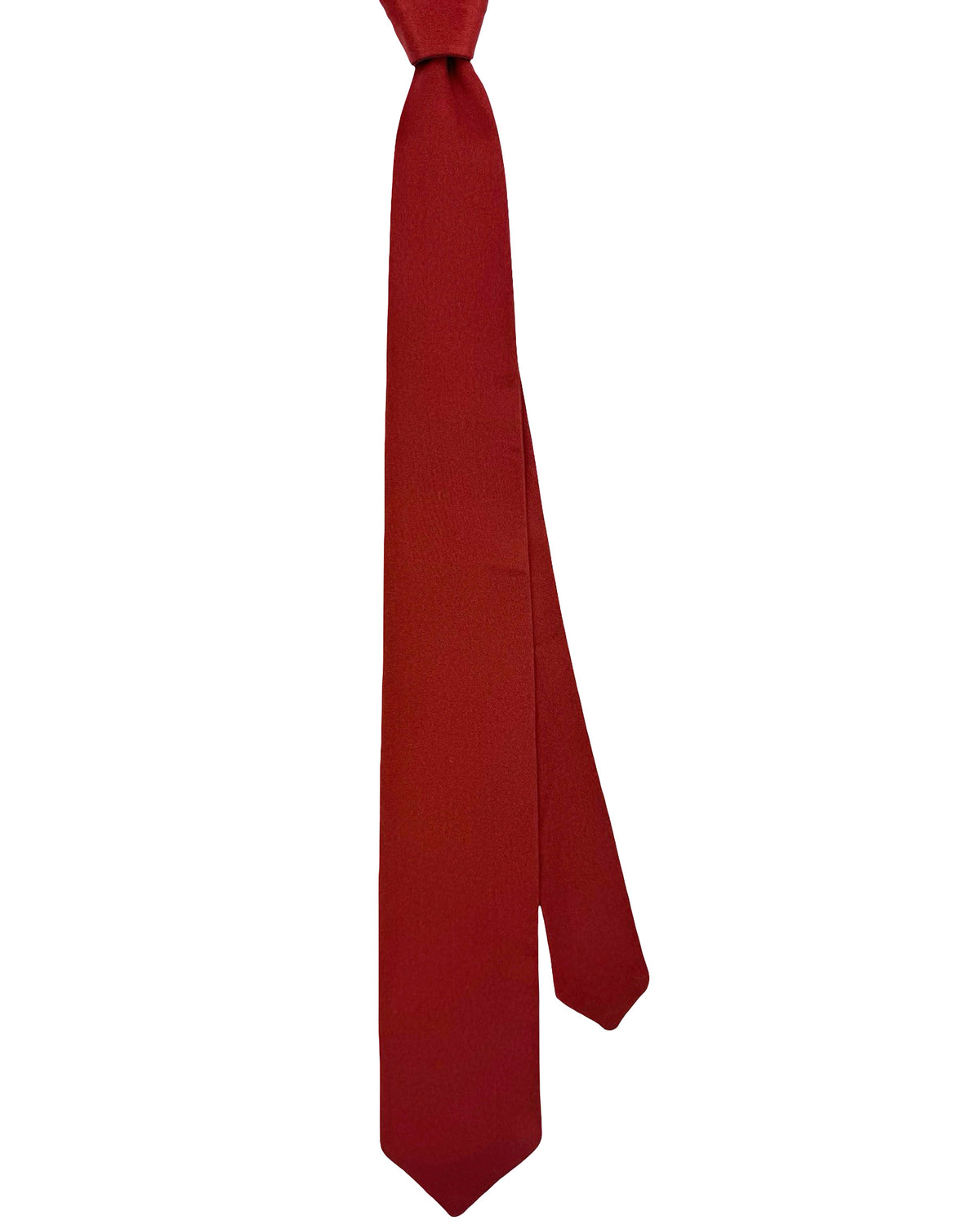 Ermenegildo Zegna Tie Rust Brown Solid - XXX Couture - 2 Sided