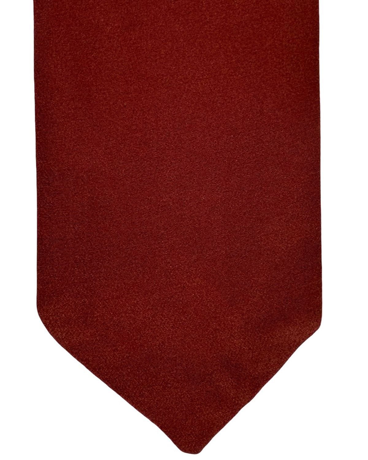 Ermenegildo Zegna Tie Rust Brown Solid - XXX Couture - 2 Sided
