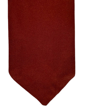 Ermenegildo Zegna Tie Rust Brown Solid - XXX Couture - 2 Sided