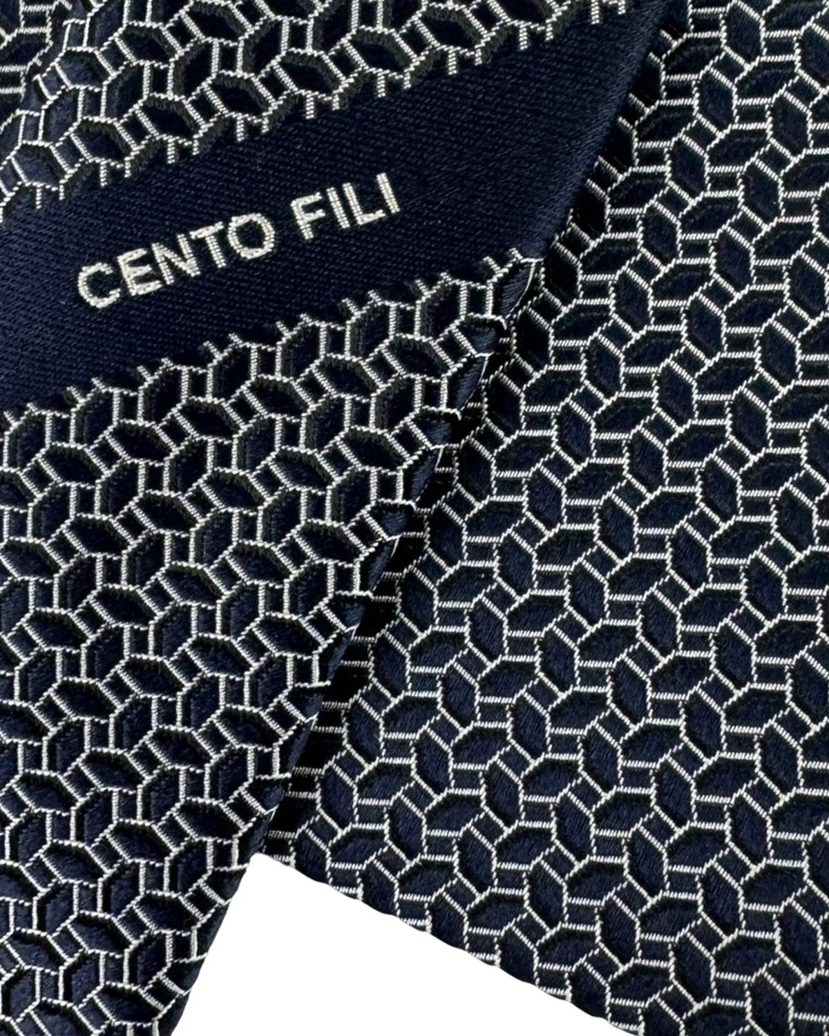 Ermenegildo Zegna Tie Dark Blue Geometric