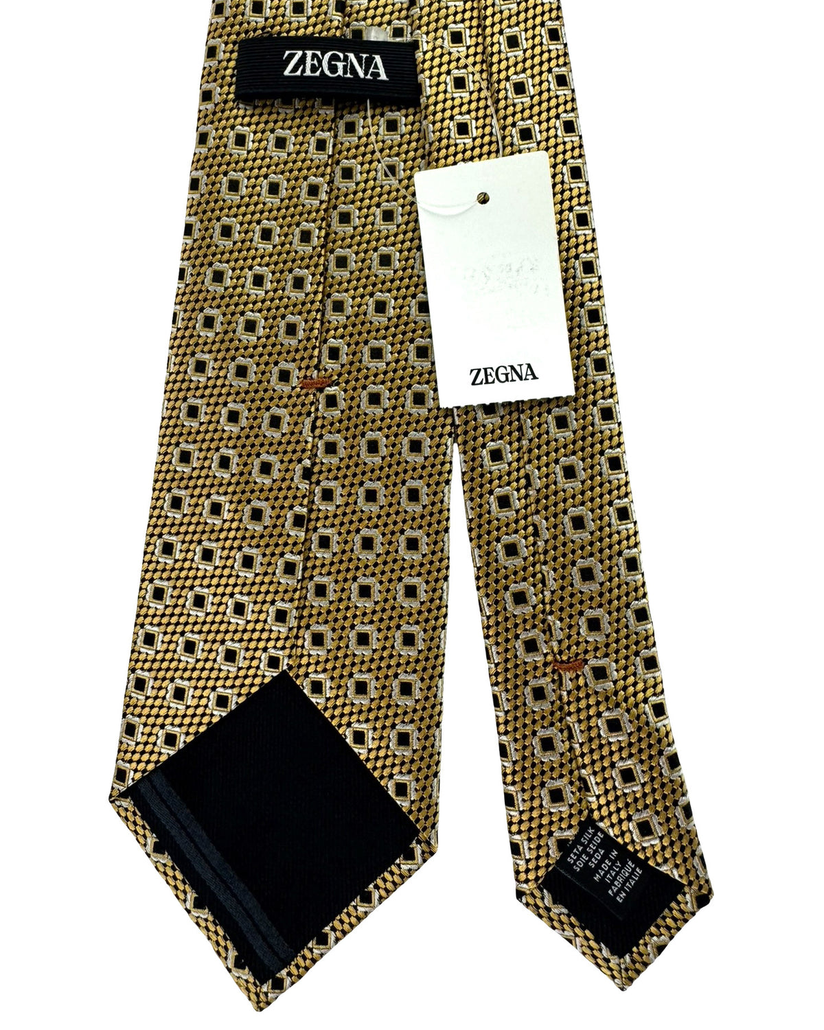 Ermenegildo Zegna Tie Olive Geometric