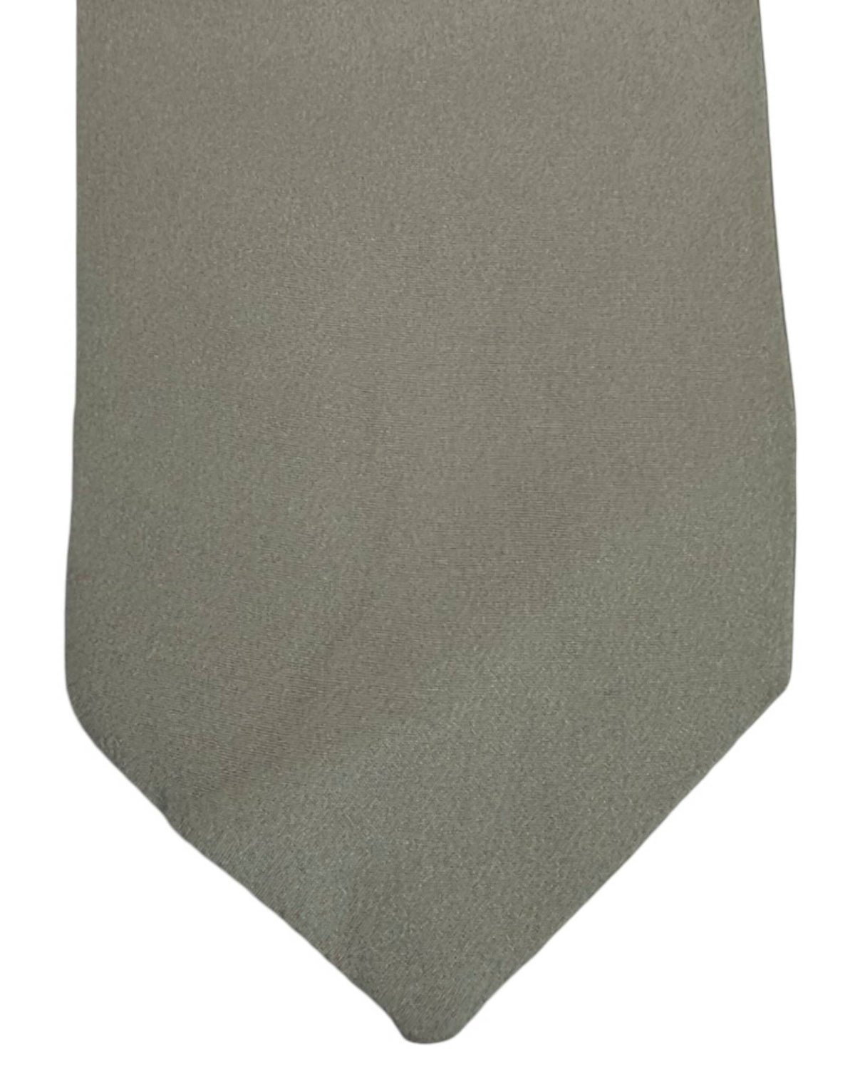 Ermenegildo Zegna Tie Light Grey Solid - XXX Couture - 2 Sided