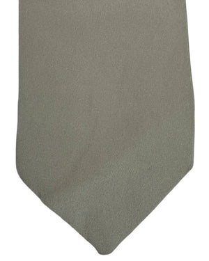 Ermenegildo Zegna Tie Light Grey Solid - XXX Couture - 2 Sided