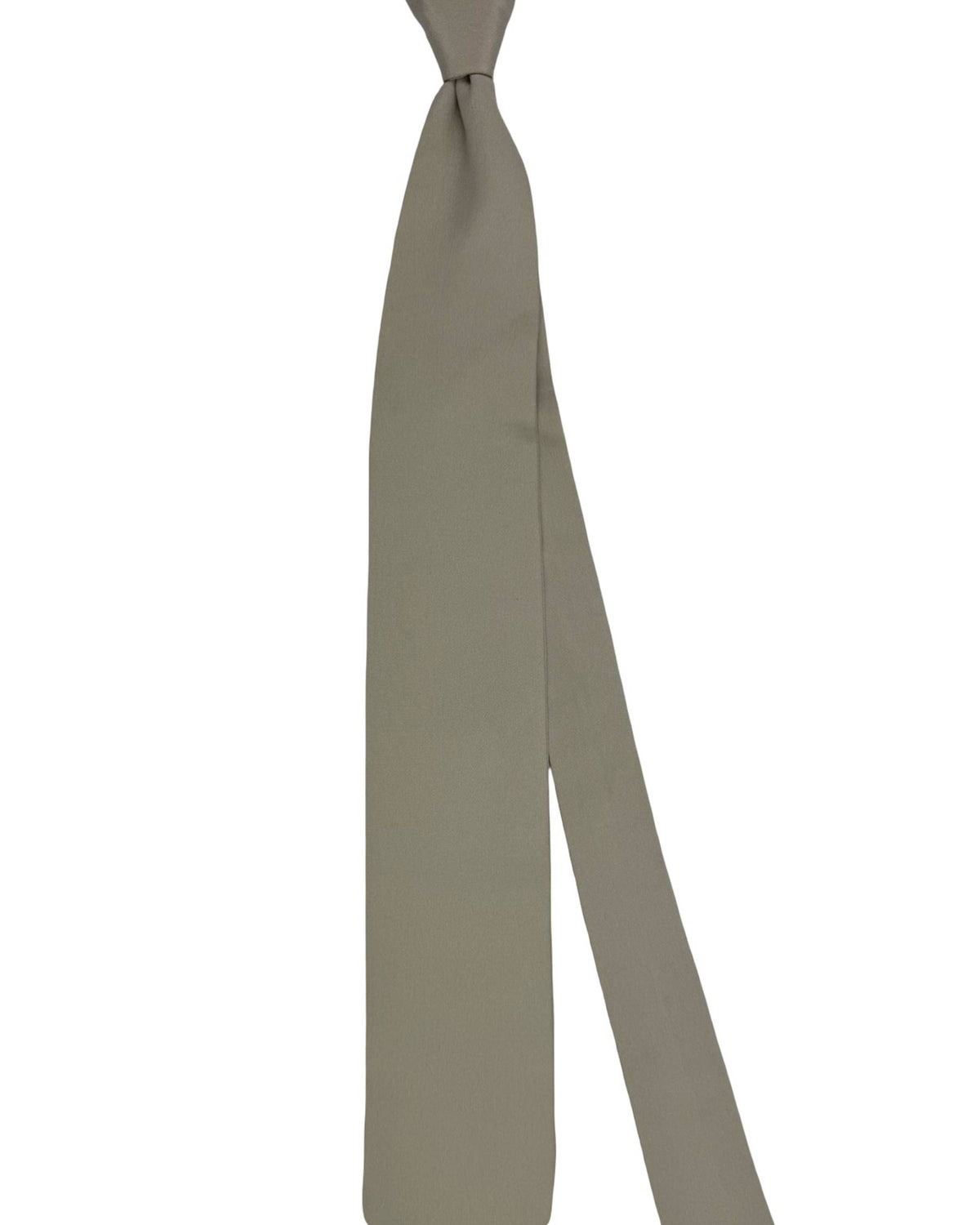 Zegna Tie Light Grey Solid - XXX Couture - 2 Sided