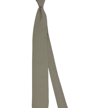 Zegna Tie Light Grey Solid - XXX Couture - 2 Sided
