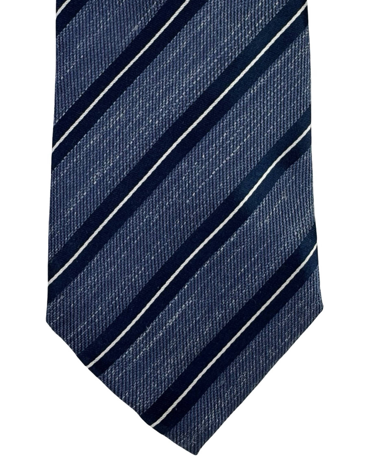 Ermenegildo Zegna Tie Midnight Blue Stripes