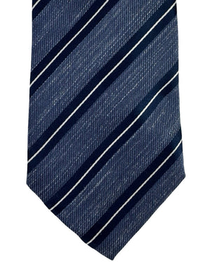 Ermenegildo Zegna Tie Midnight Blue Stripes
