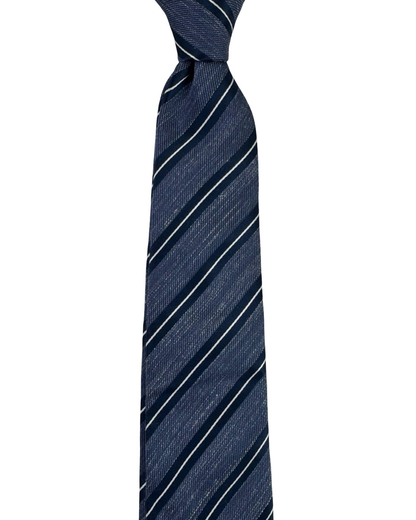 Ermenegildo Zegna Tie Midnight Blue Stripes
