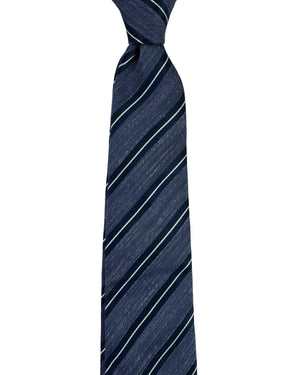 Ermenegildo Zegna Tie Midnight Blue Stripes