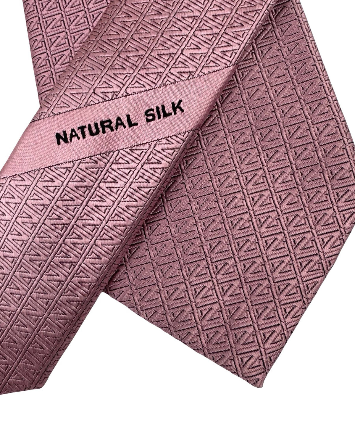 Ermenegildo Zegna Tie Dust Pink Z-Logo - Natural Silk