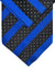 Zilli Silk Tie & Matching Pocket Square Set Black Blue Stripes SALE