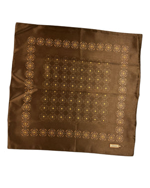 Zilli Silk Pocket Square Brown FINAL SALE