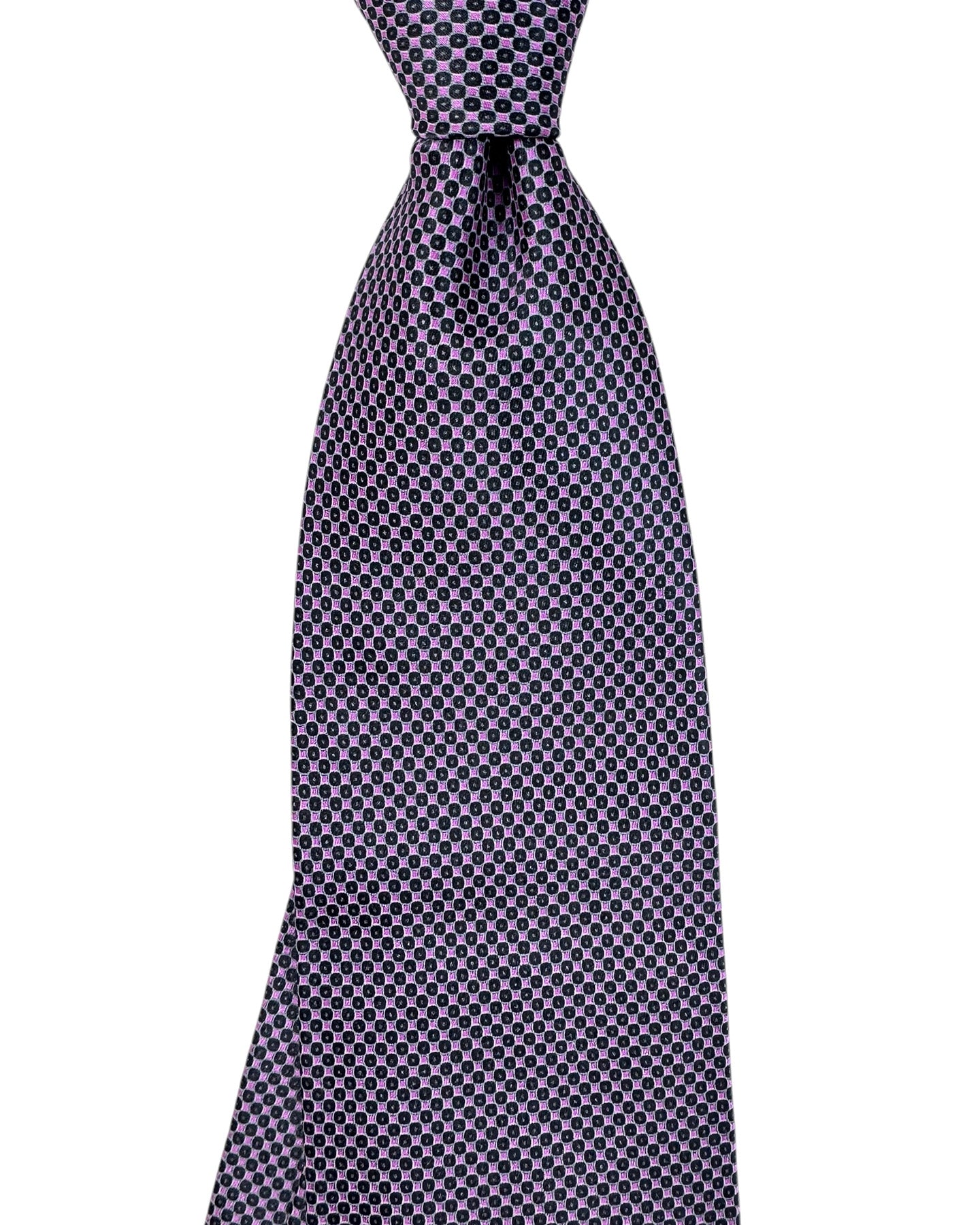Zilli Silk Tie Pink Design - Wide Necktie