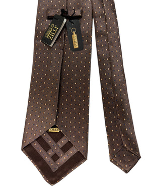 Zilli Necktie Brown Design - Luxury Wide Tie SALE