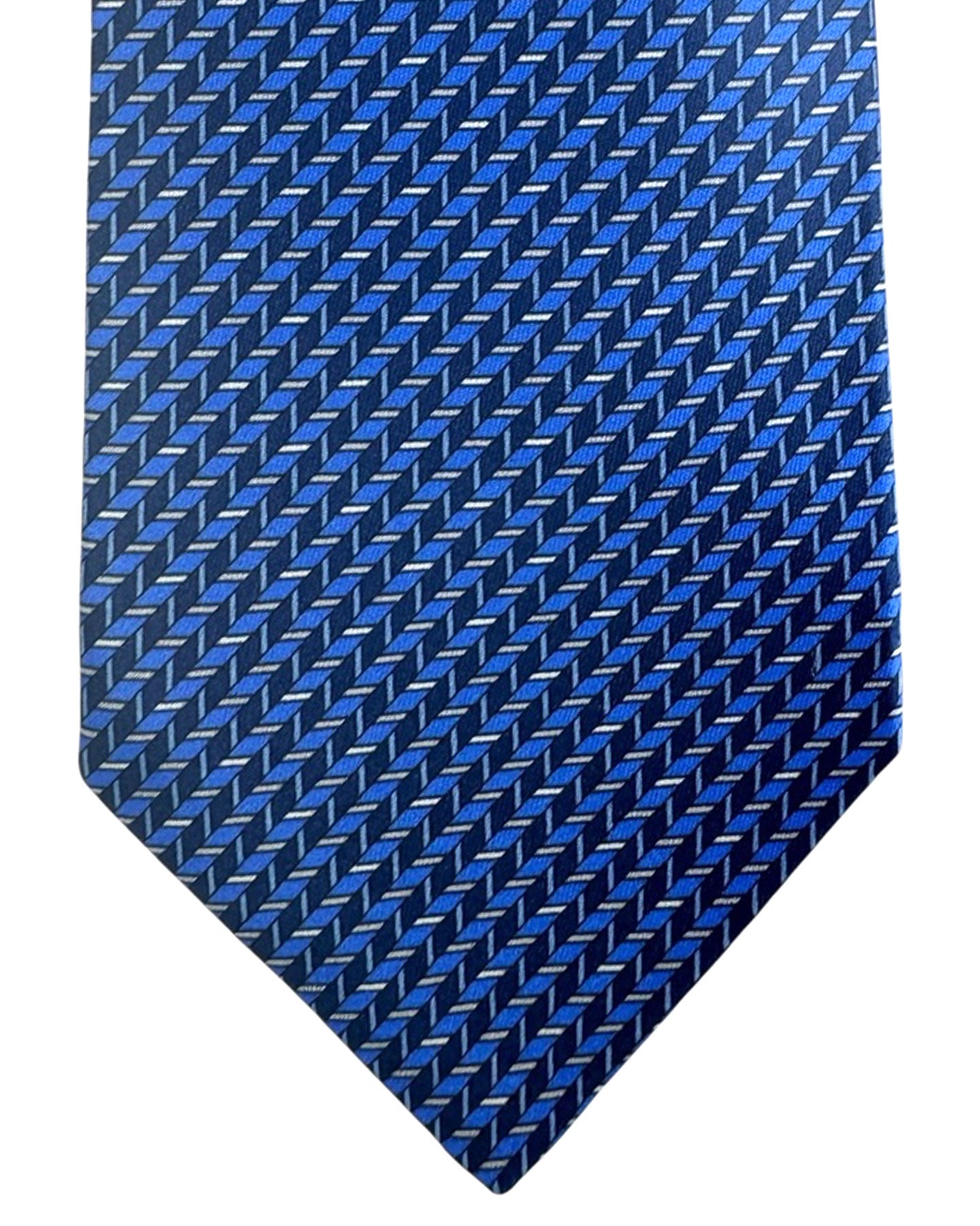 Zilli Silk Tie Dark Blue Gray