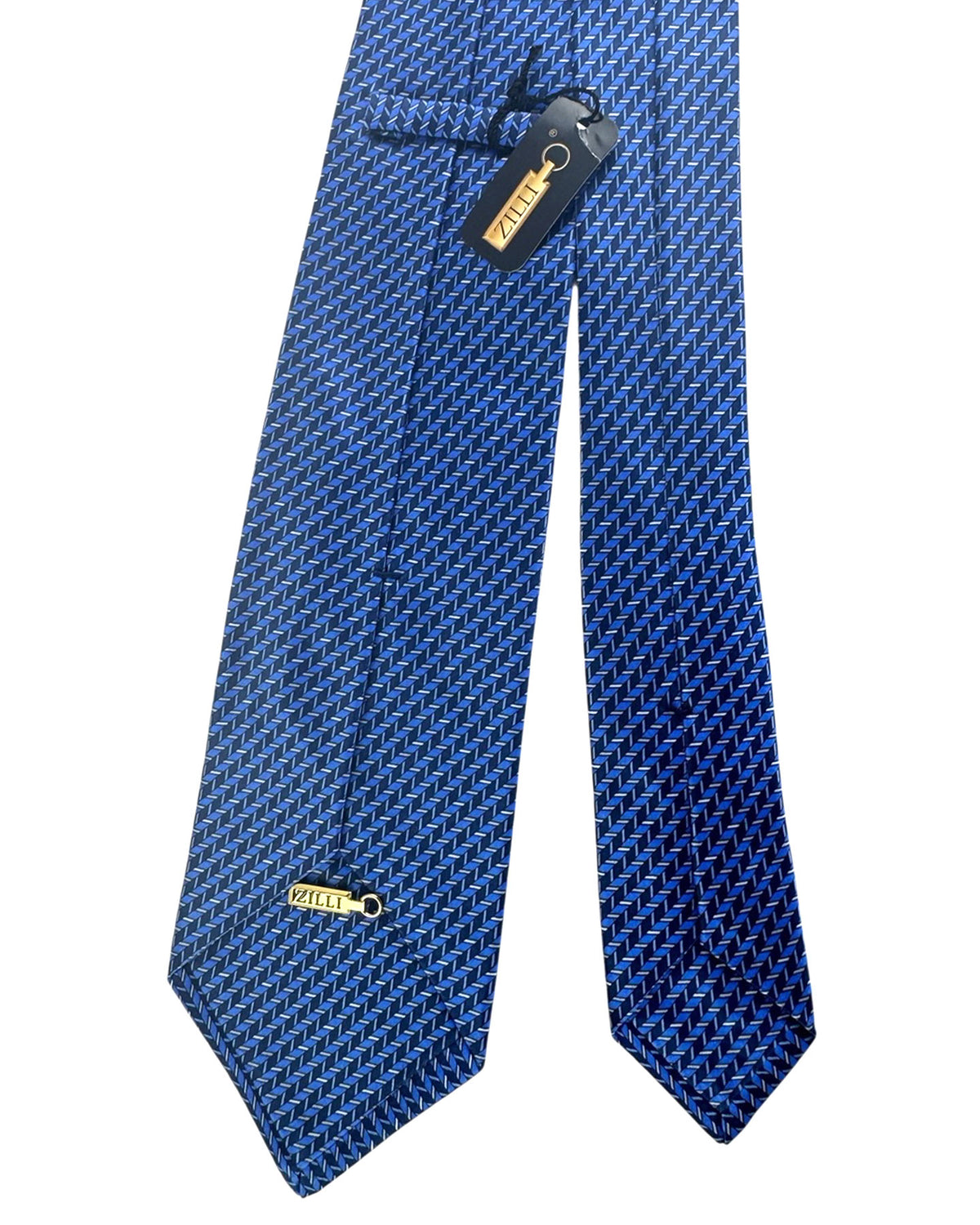 Zilli Silk Tie Dark Blue Gray