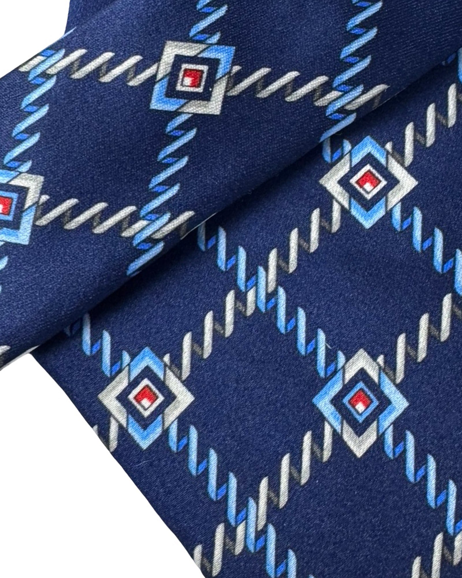 Zilli Tie Navy Design - Wide Necktie