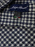 Luigi Monaco Silk Ascot Tie Navy White-Silver Houndstooth - Hand Made in Italy