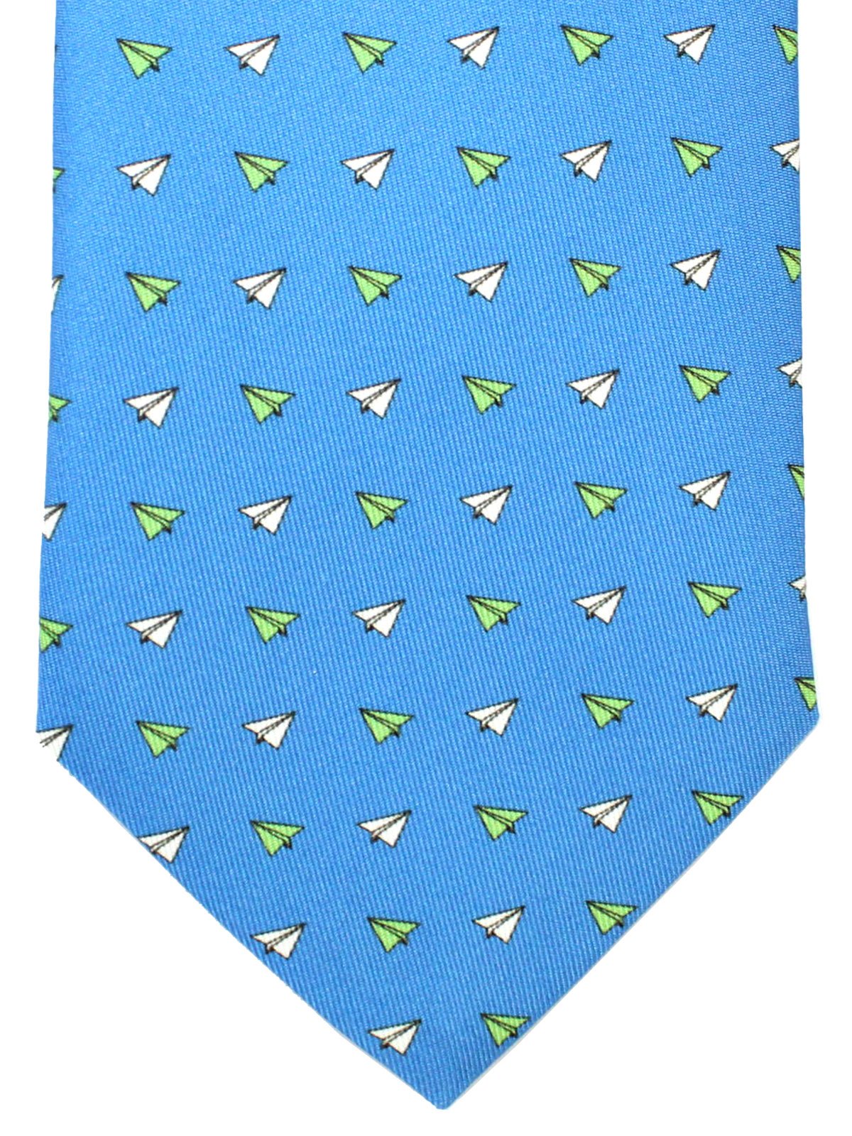 Battistoni Tie Blue Geometric Design - Spring Summer 2020