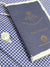 Luigi Borrelli Dress Shirt White Navy Mini Check 