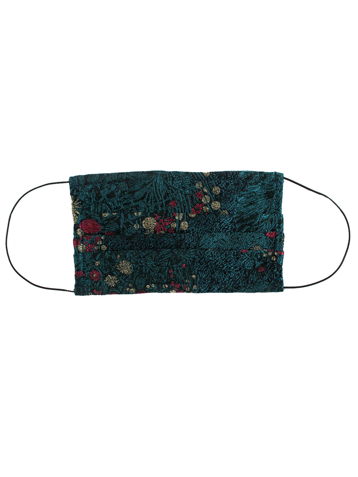 Silk Face Mask Turquoise Black 