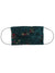 Silk Face Mask Turquoise Black 