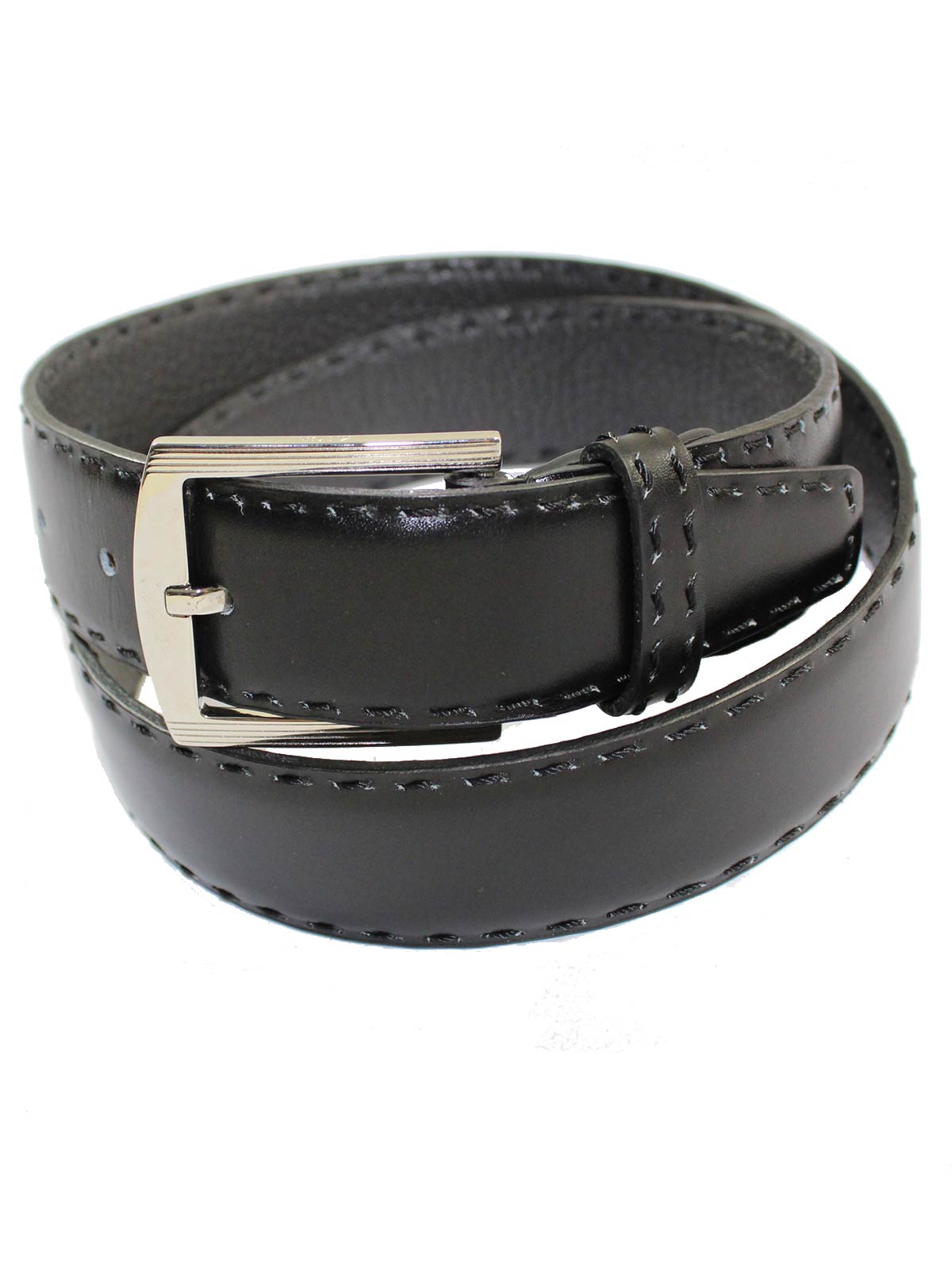 Kiton Belt Solid Black Leather Men Belt 85 / 34 SALE