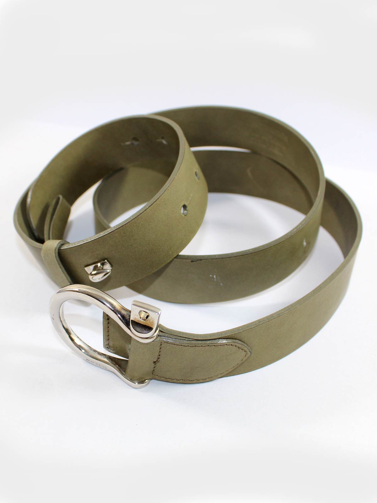 Kiton Belt Military Green 105 / 42 FINAL SALE