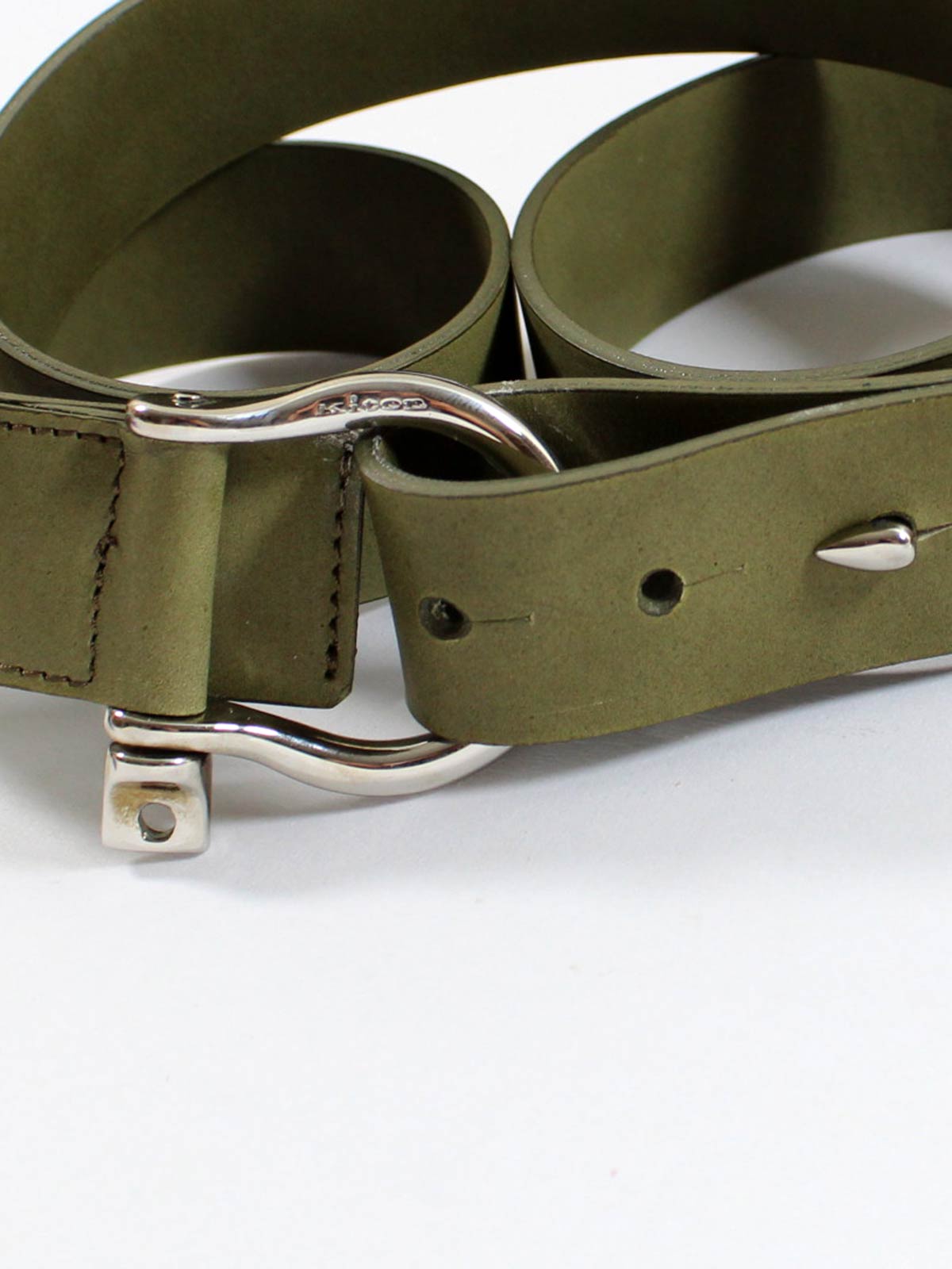 Kiton Belt Military Green 105 / 42 FINAL SALE