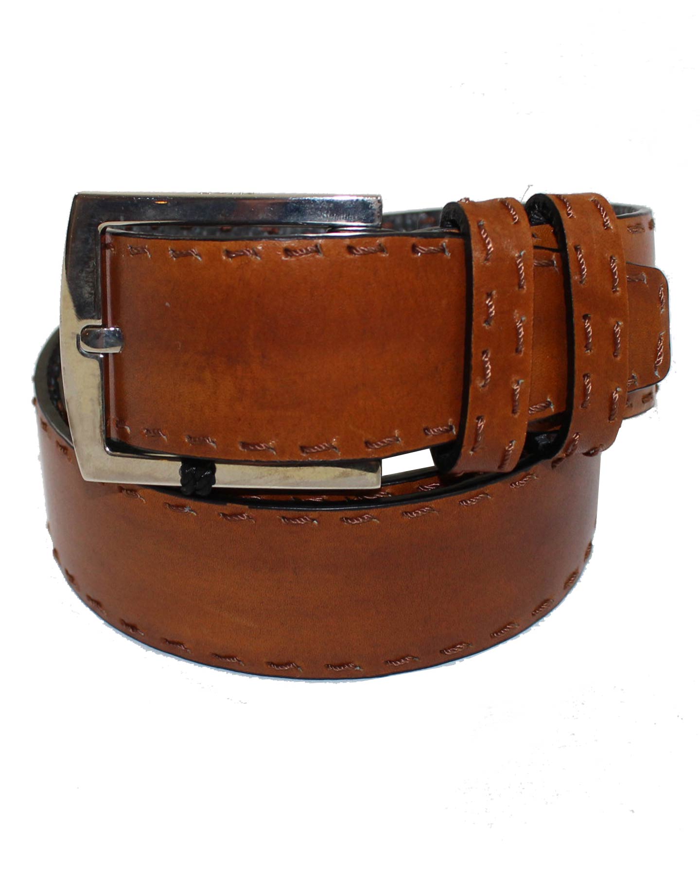 Kiton Leather Belt Cognac Men Belt 85 / 34 SALE