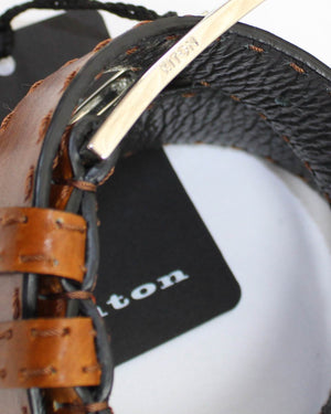 Kiton Leather Belt Cognac Men Belt 85 / 34 SALE