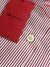 Kiton Dress Shirt White Maroon Stripes 43 - 17